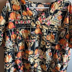 Thanksgiving fall scrub top 2x